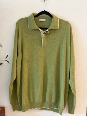 Vintage 100% Italian Cashmere  Gran Sasso Polo  | L |